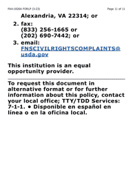 Form FAA-1826A-LP Nutrition Assistance (Na) Authorized Representative Request (Large Print) - Arizona, Page 11