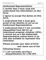 Form FAA-1826A-LP Nutrition Assistance (Na) Authorized Representative Request (Large Print) - Arizona, Page 6