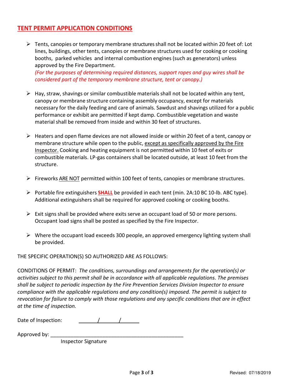 Tent Permit Application - City of Richmond, California, Page 3