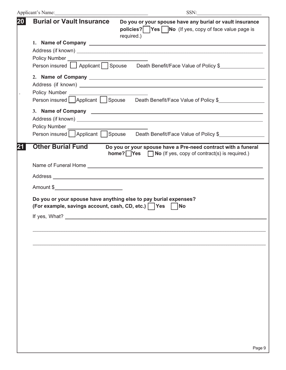Form 204 / 205 Application / Redetermination for Elderly and Disabled Programs - Alabama, Page 11