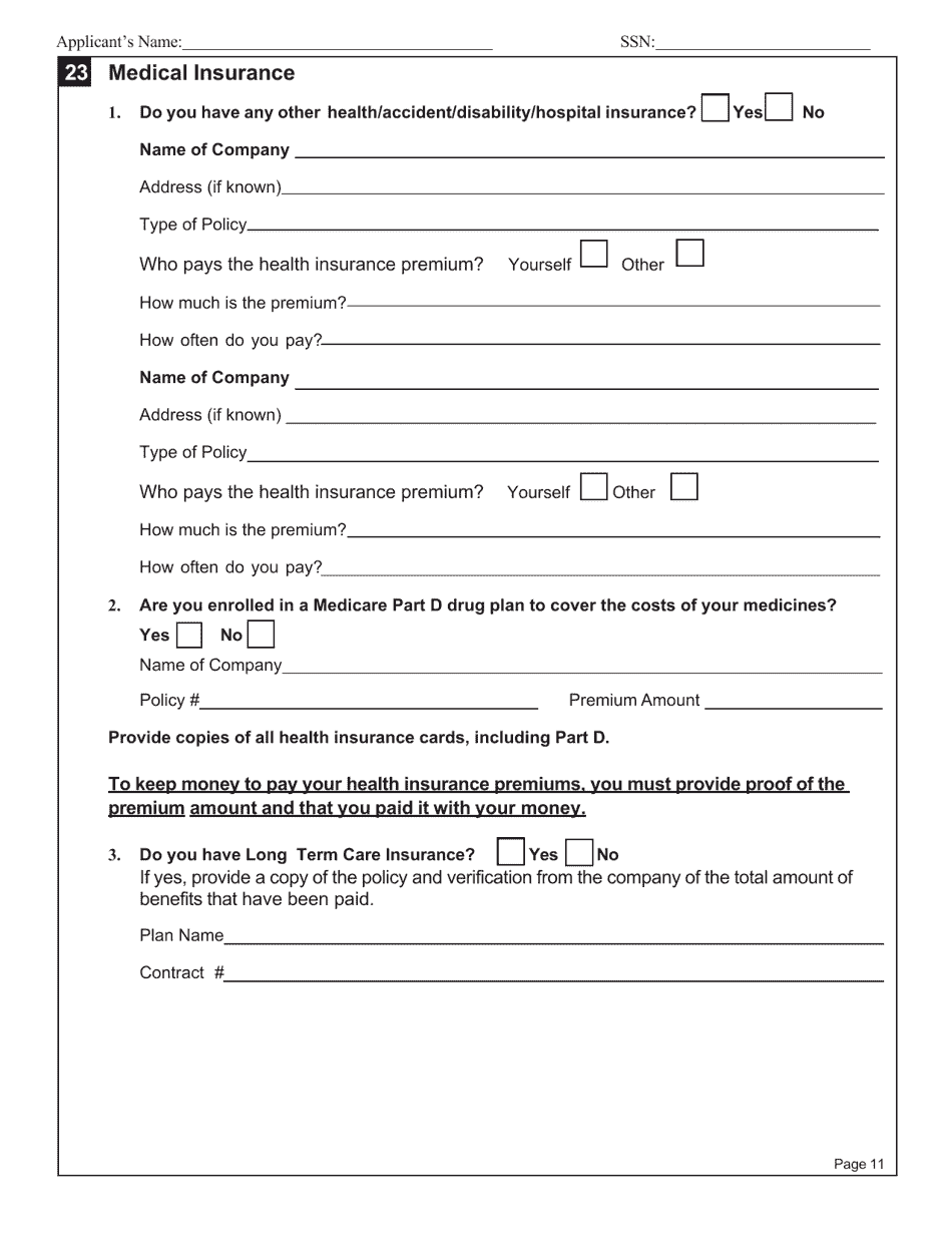 Form 204 / 205 Application / Redetermination for Elderly and Disabled Programs - Alabama, Page 13