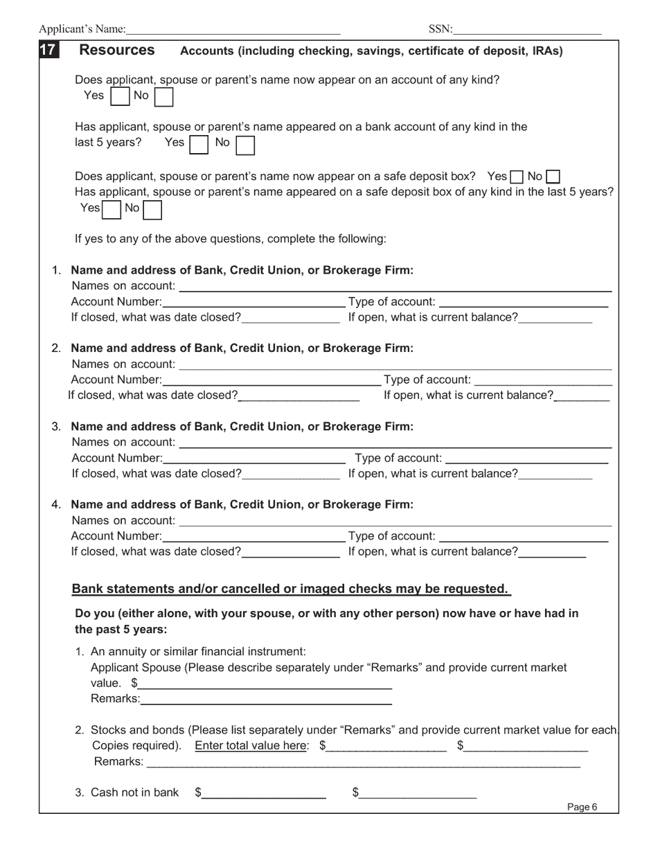 Form 204 / 205 Application / Redetermination for Elderly and Disabled Programs - Alabama, Page 8