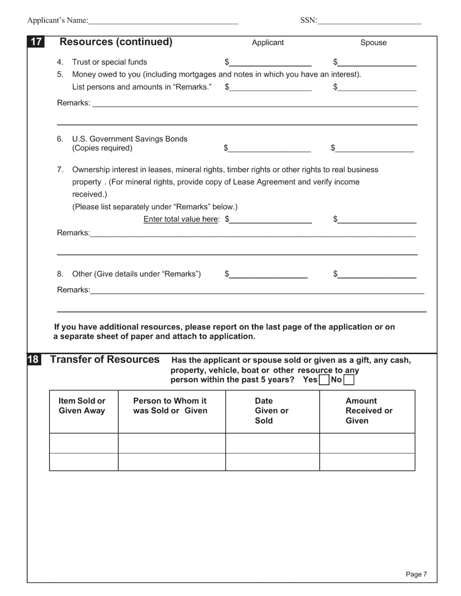 Form 204 / 205 Application / Redetermination for Elderly and Disabled Programs - Alabama, Page 9