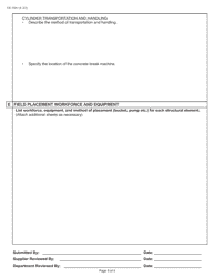 Form CS-704 Minimum Quality Control Plan for Field Placement Concrete Operations - Pennsylvania, Page 5