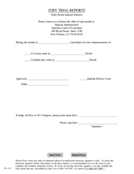 Document preview: Jury Trial Reports (One Parish Judicial District) - Louisiana