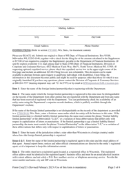 Form Corp321 Foreign Registration Statement Limited Partnership - Wisconsin, Page 3
