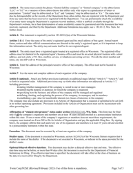 Form Corp502SE Student Entrepreneur Articles of Organization Limited Liability Company - Wisconsin, Page 3