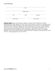 Form DFI/CORP/399/599 Statement of Applicability - Wisconsin, Page 2