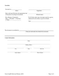 Form 55 (Corp603) Revocation or Rescission of Voluntary Dissolution - Wisconsin, Page 2