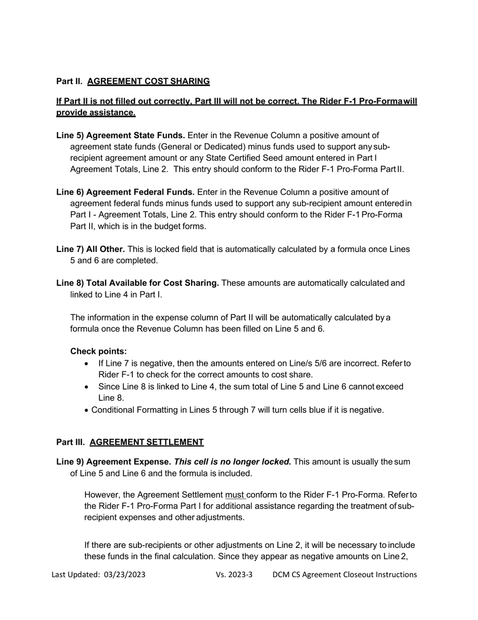 Instructions for Agreement Closeout Report - Cost Settled - Maine, Page 4