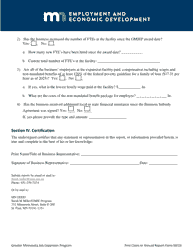 Greater Minnesota Job Expansion Program First Claim Report/Annual Report - Minnesota, Page 3