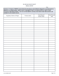 Form OG35004 Annual Waste Report - Ohio, Page 2