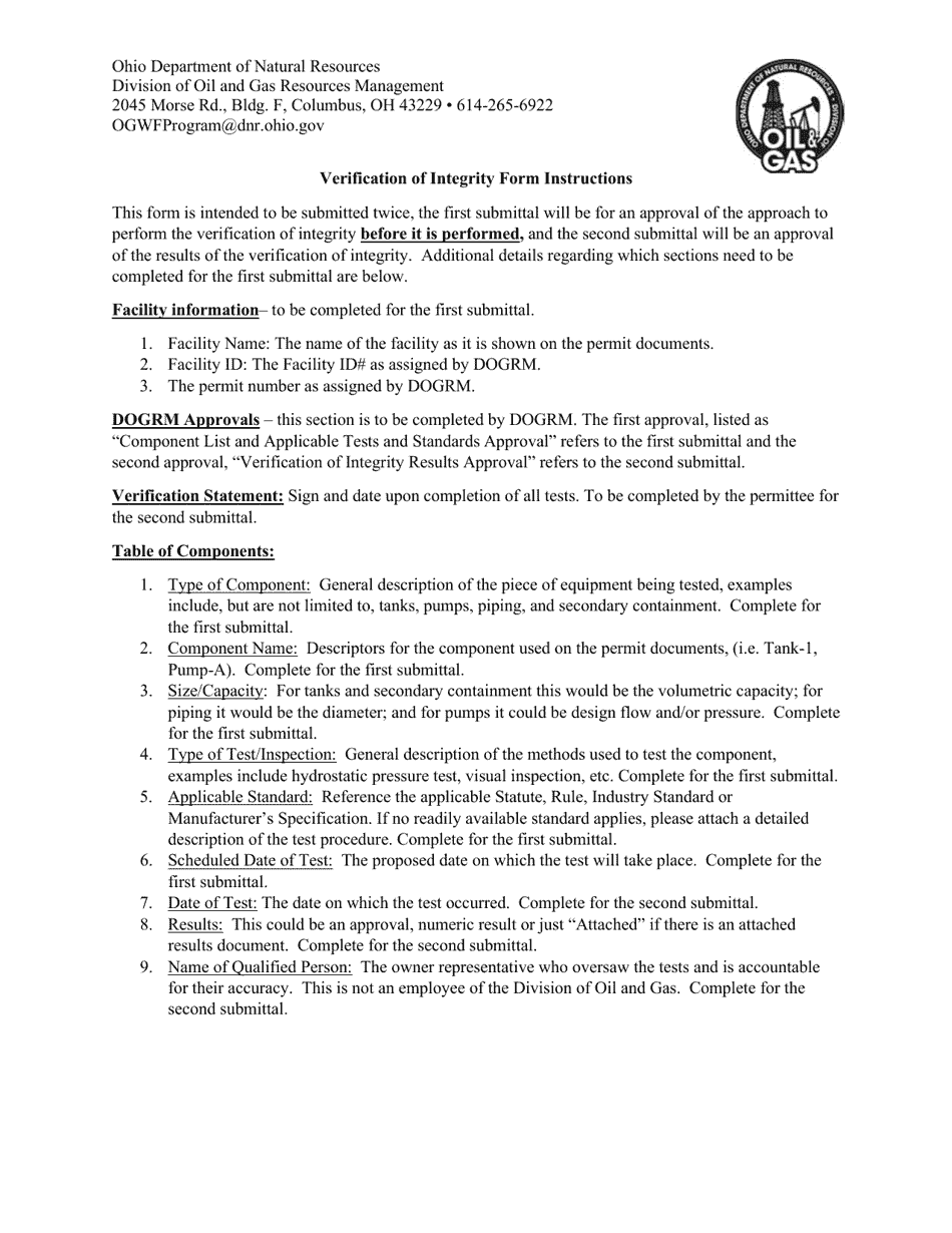 Verification of Integrity for Operators of Oil and Gas Waste Facilities - Ohio, Page 4