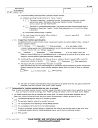 Form FL-311 Child Custody and Visitation (Parenting Time) Application Attachment - California, Page 3