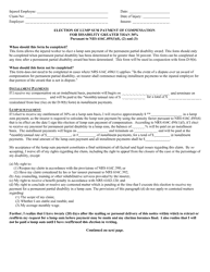 Form D-10B Election of Lump Sum Payment of Compensation for Disability Greater Than 30% Pursuant to Nrs 616c.495(1)(F), (2) and (3) - Nevada