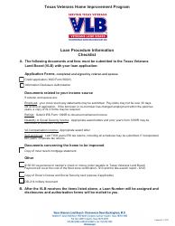 Credit Application - Texas Veterans Home Improvement Program - Texas, Page 3