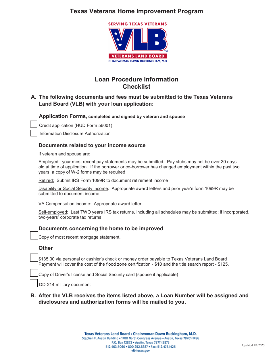 Credit Application - Texas Veterans Home Improvement Program - Texas, Page 3