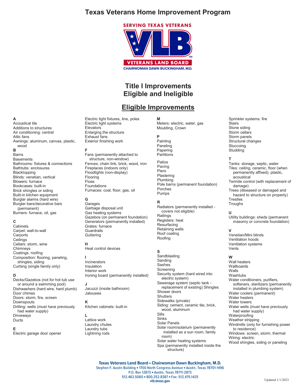 Credit Application - Texas Veterans Home Improvement Program - Texas, Page 8