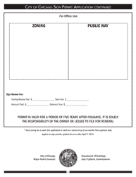 Sign Permit Application - City of Chicago, Illinois, Page 6