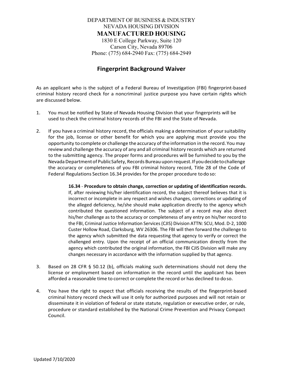 Form LIC-313 Application for Initial Manufacturer License - Nevada, Page 8