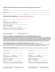 Form DRS-EZ2 Dealer Report of Sale &amp; Transfer Affidavit - Nevada, Page 3