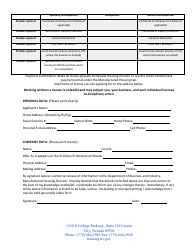 Form LIC-311 (LIC-317; LIC-318) Application for Initial Serviceperson/Salesperson License - Nevada, Page 2