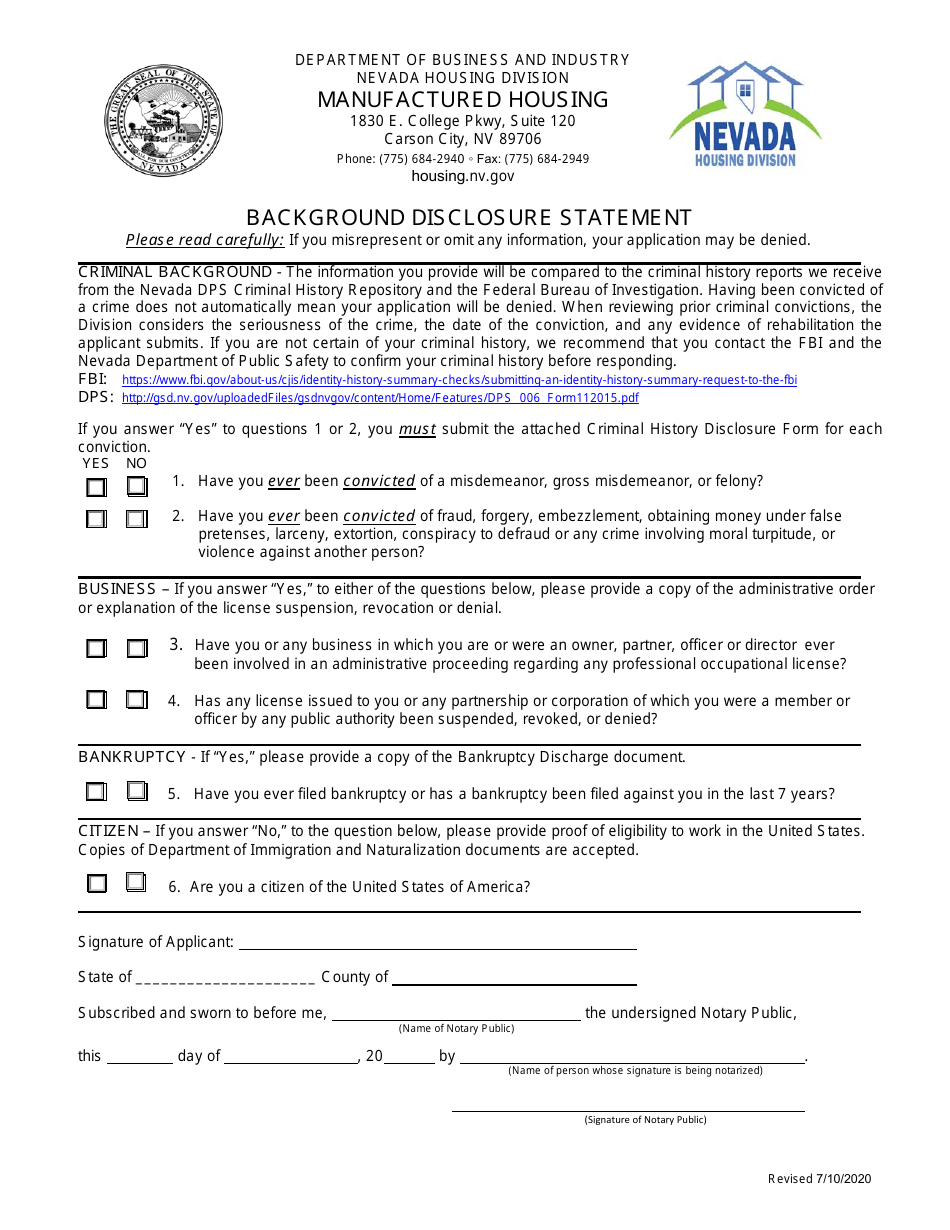 Form LIC-311 (LIC-317; LIC-318) Application for Initial Serviceperson / Salesperson License - Nevada, Page 4