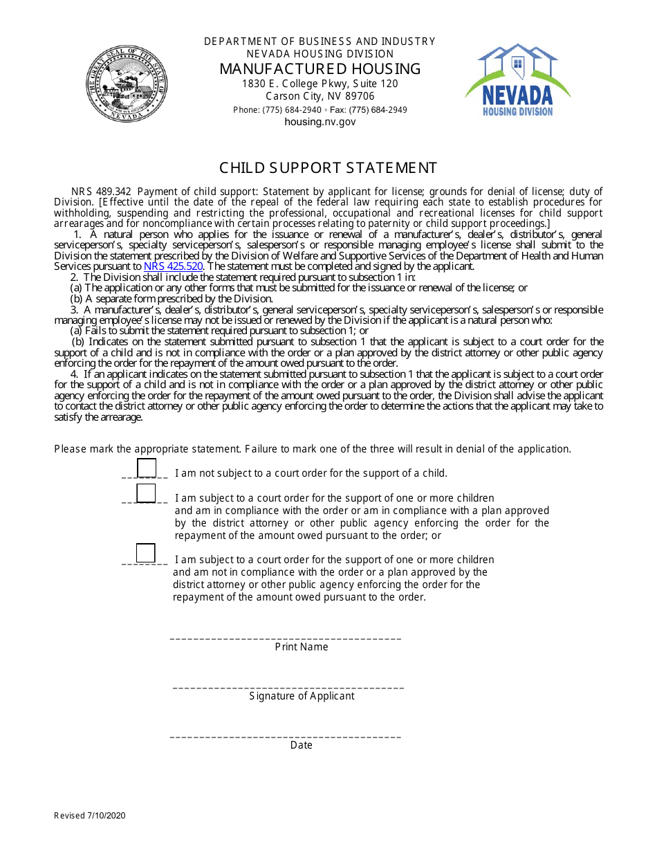 Form LIC-311 (LIC-317; LIC-318) Application for Initial Serviceperson / Salesperson License - Nevada, Page 7