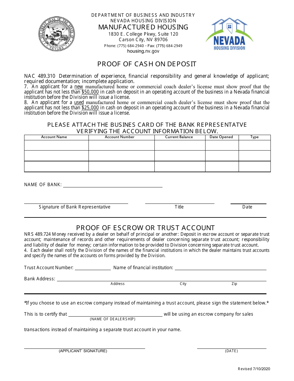 Form LIC-310 Application for an Initial Dealer / Distributor License - Nevada, Page 12