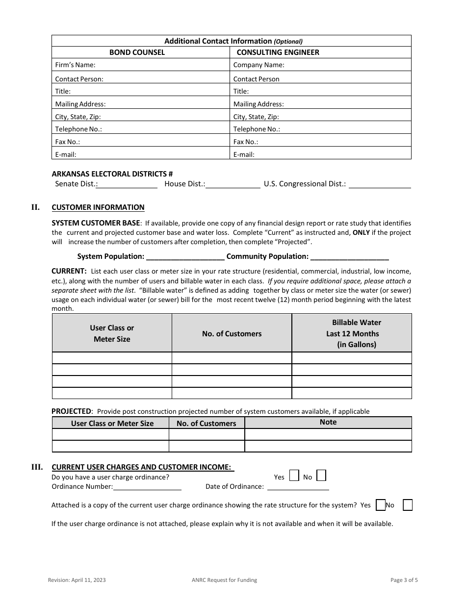 Arkansas Natural Resources Commission Funding Application - Arkansas, Page 3