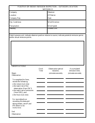 Document preview: EPA Method 22 - Fugitive Emissions Observation Form - New Mexico