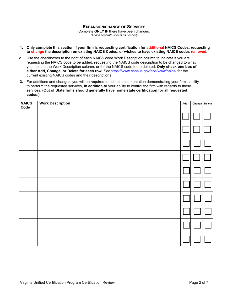 Virginia Unified Certification Program Certification Review - Virginia, Page 2