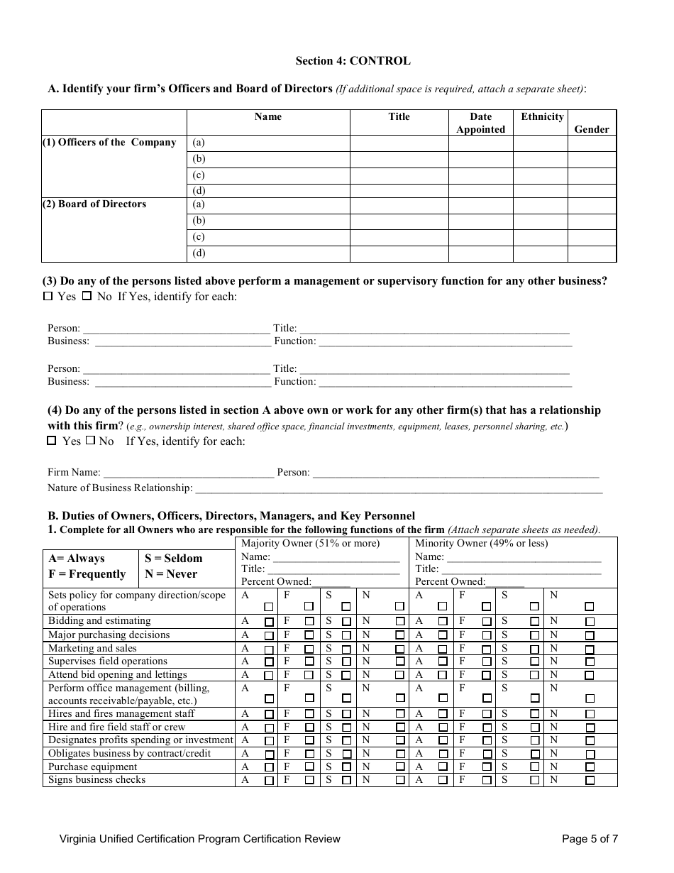 Virginia Unified Certification Program Certification Review - Virginia, Page 5