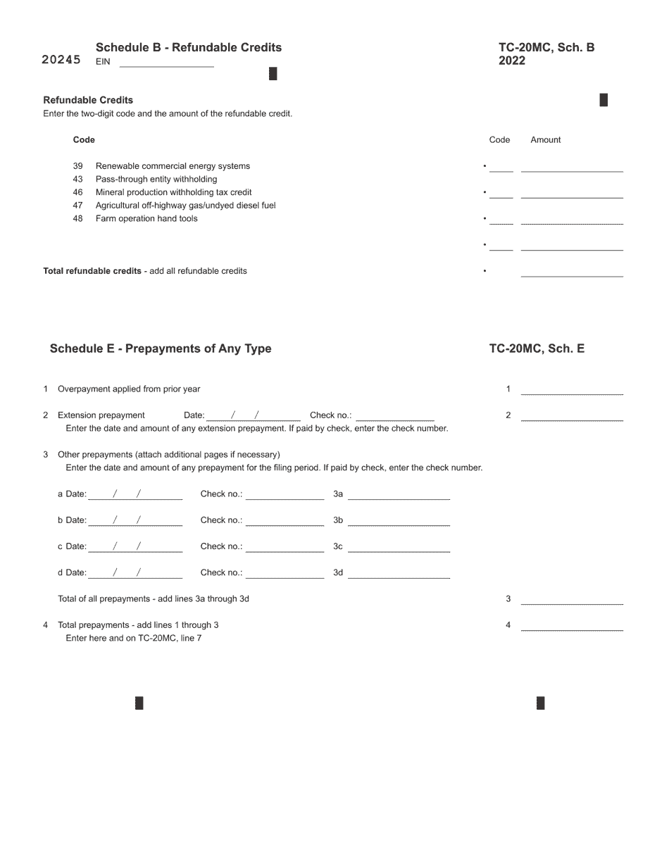 Form TC-20MC Utah Tax Return for Miscellaneous Corporations - Utah, Page 5
