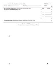 Form TC-40A Income Tax Supplemental Schedule - Utah, Page 2
