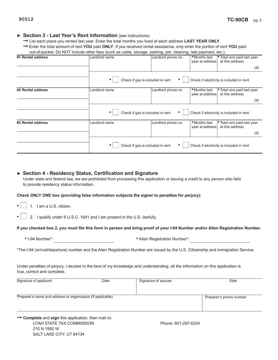 Form TC-90CB - 2022 - Fill Out, Sign Online and Download Fillable PDF ...