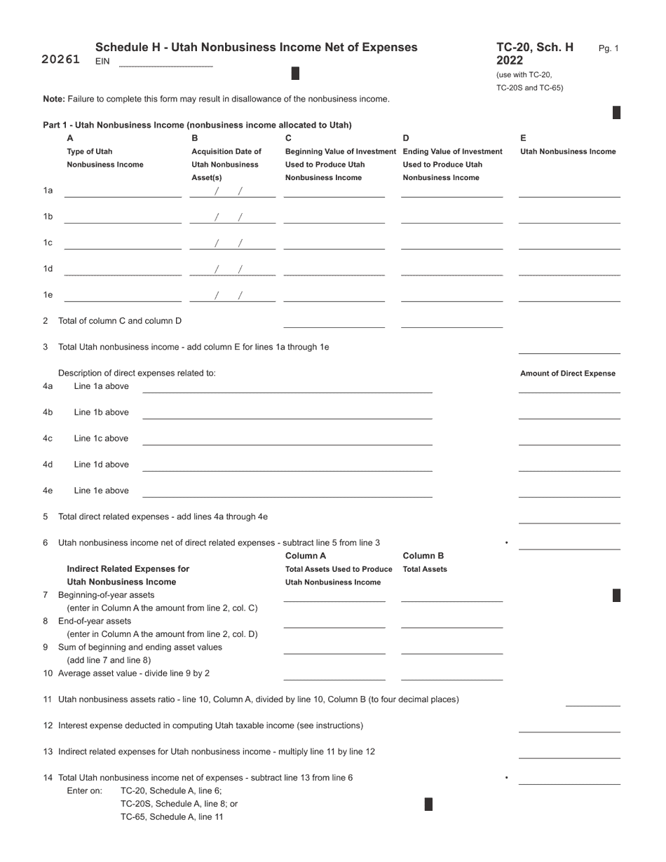 Form TC-65 Utah Partnership / Limited Liability Partnership / Limited Liability Company Return - Utah, Page 3