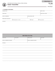 Document preview: Form TC-318 Dealer Transmittal - Utah
