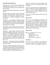 Form TT-14 Monthly Report of Non-resident Cigarette Stamping Agent - Virginia, Page 7