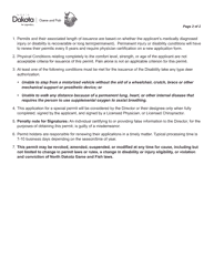 Form SFN6538 Statement of Confirmation for Medical Disability Deer Gun - Take Any Deer - North Dakota, Page 2