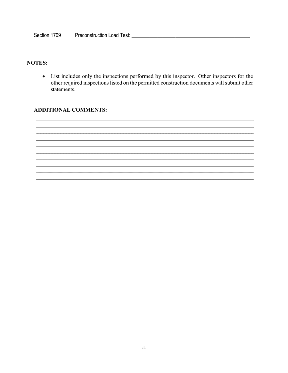 Program Policies, Procedures  Guidelines, Lists, Notice Forms, and Report Forms for Special Inspections - City of San Antonio, Texas, Page 11