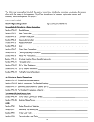 Program Policies, Procedures &amp; Guidelines, Lists, Notice Forms, and Report Forms for Special Inspections - City of San Antonio, Texas, Page 14