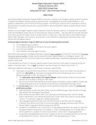 Document preview: Priority for Services Form - Kansas Migrant Education Program (Mep) - Kansas, 2023