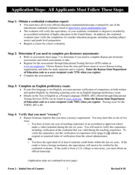 Form 2 Teacher Licensure and Accreditation Form - Kansas, Page 2