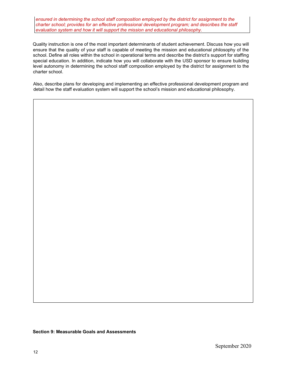 Charter School Petition - Kansas, Page 12