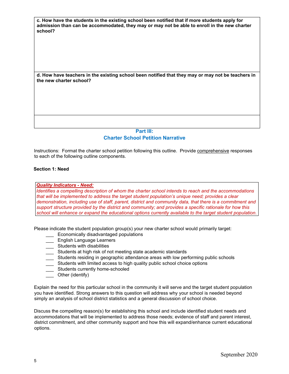 Charter School Petition - Kansas, Page 5