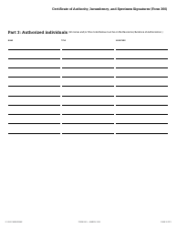 Fannie Mae Form 360 Certificate of Authority, Incumbency, and Specimen Signatures, Page 2