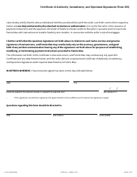Fannie Mae Form 360 Certificate of Authority, Incumbency, and Specimen Signatures, Page 3