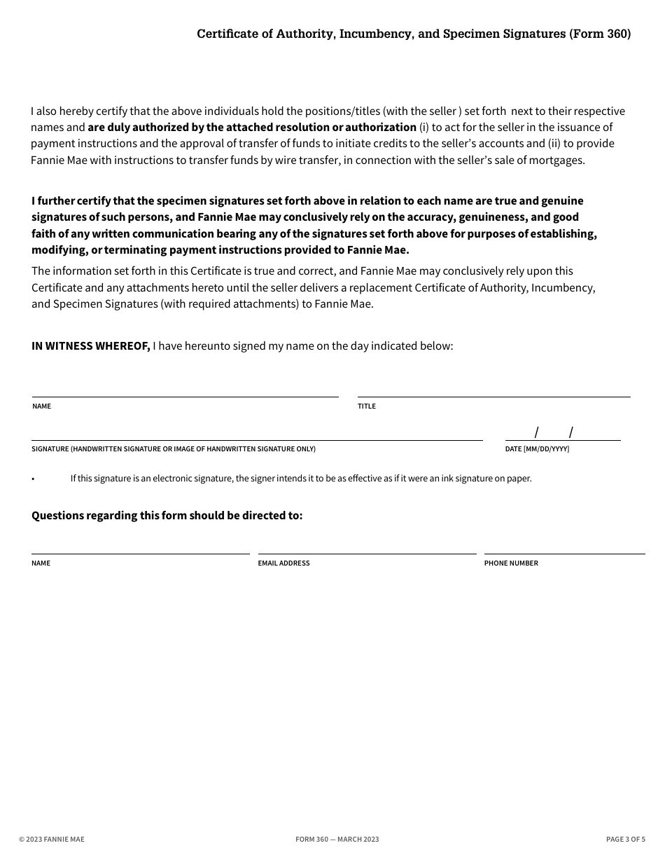 Fannie Mae Form 360 - Fill Out, Sign Online and Download Fillable PDF ...