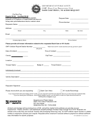Document preview: Form DPS303RMDV0218 Dash Cam Video/911 Audio Request - Oklahoma